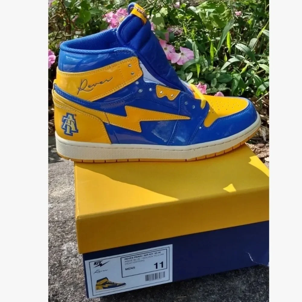 Air Kiy Reves Paris Men Sz11 high tops in original box North Carolina A&T